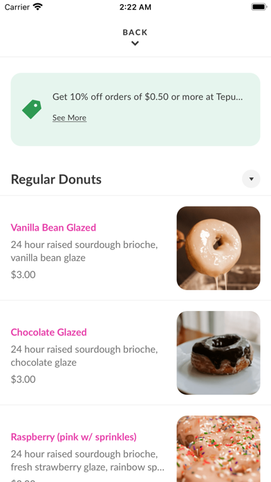 TEPUY Donuts app screenshot 3