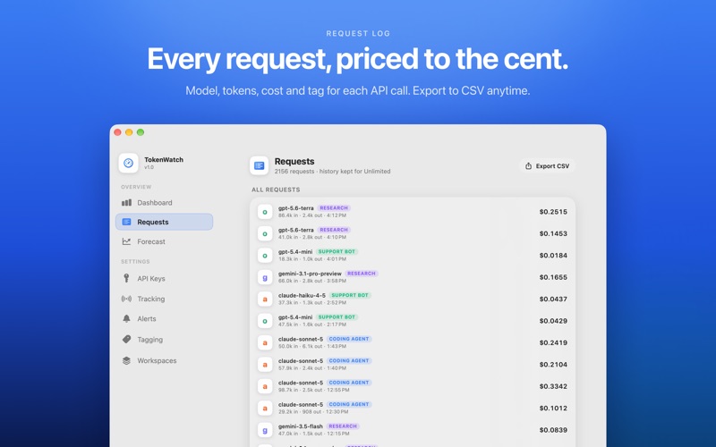 TokenWatch: AI Cost Tracker screenshot 4