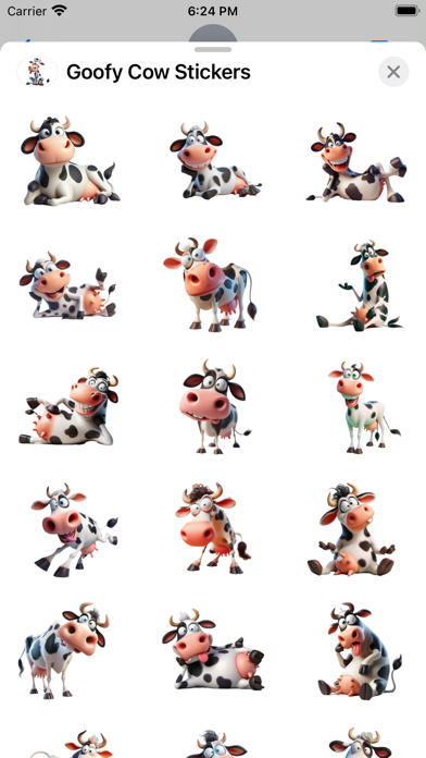Screenshot #1 pour Goofy Cow Stickers