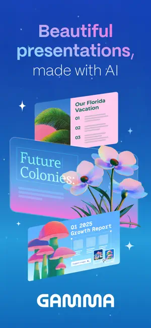 Gamma: AI Slides & Design iPhone screenshot 1