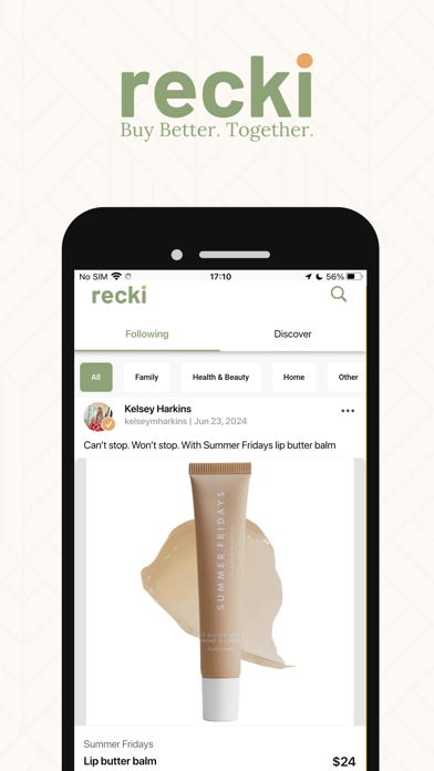 recki. iPhone screenshot 1 - Social Networking app