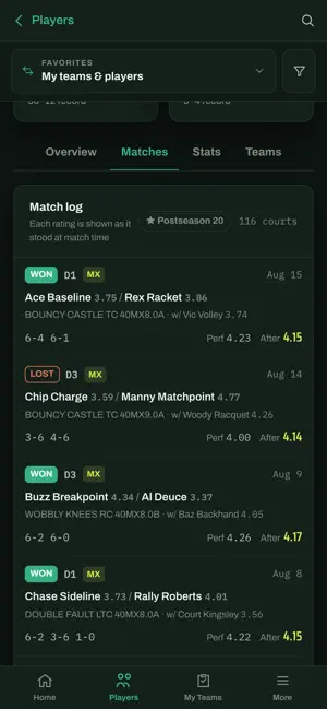MatchMetric screenshot 2