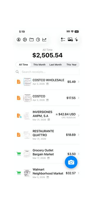Receipt Savior - Save Receipts Screenshot 1 of 8