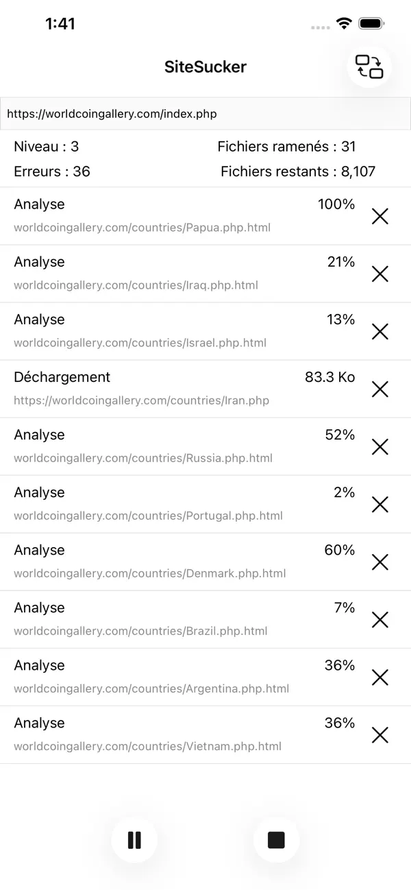 Screenshot #1 pour SiteSucker