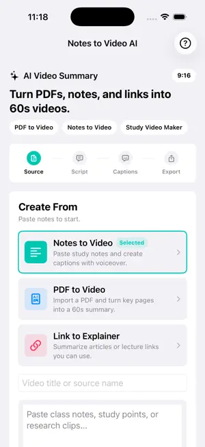 Notes to Video AI screenshot 4