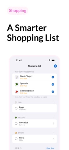 FridgeLoop-Food Inventory List screenshot