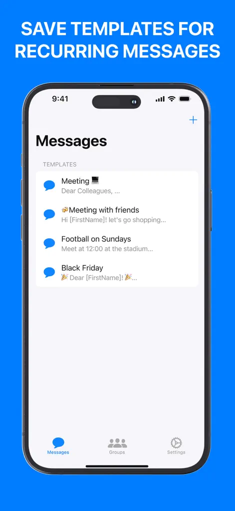 Group Text - Mass SMS Message - Productivity App | MWM