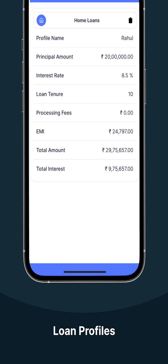 EMI Calculator Loan Planner