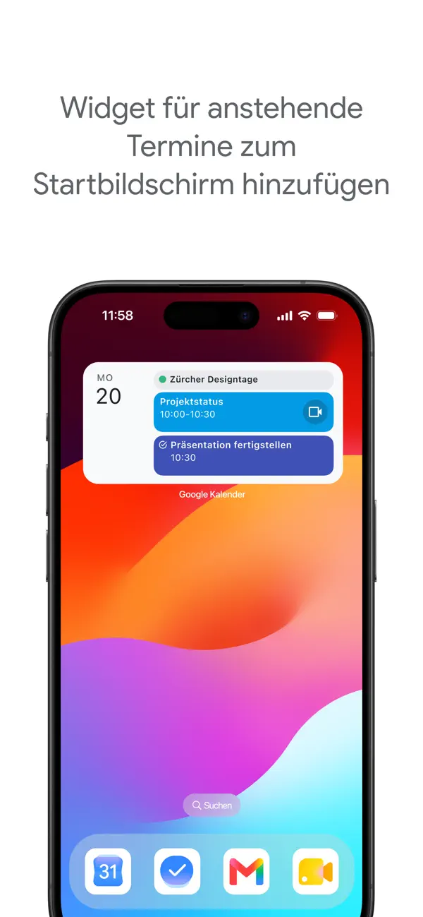 Google Kalender iPhone App Screenshot 8 – Produktivität