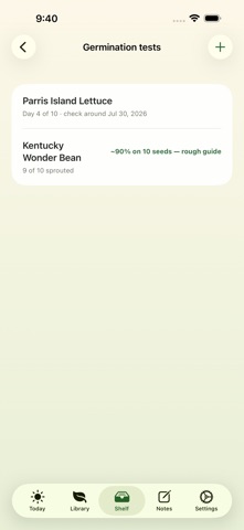 SeedLibrary iPhone screenshot