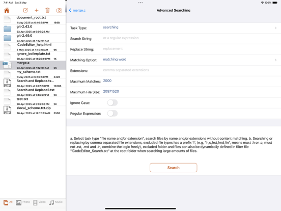 iCodeEditor iPad screenshot 7 - Developer Tools app