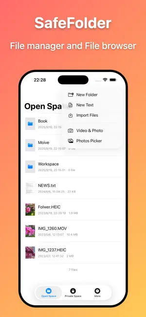 SafeFolder - File Manager screenshot 1