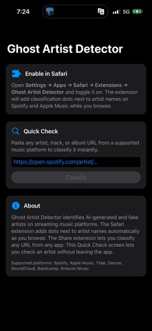 Ghost Artist Detector Screenshot 1 of 4