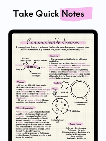 Note.s Taking App - NotesU iPad screenshot