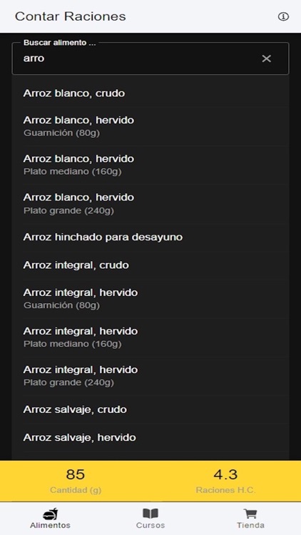 TipoZero: carbohydrate calc