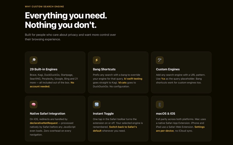 Screenshot #3 pour Moteurs de recherche Safari