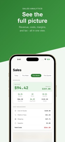 Reseller Profit Tracker - Flip iPhone screenshot