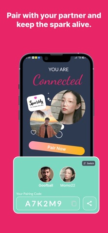 sparkly couple app iPhone screenshot