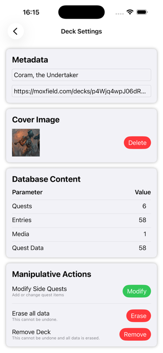 SQMD - Commander Deck Tracker Screenshot 7 of 8