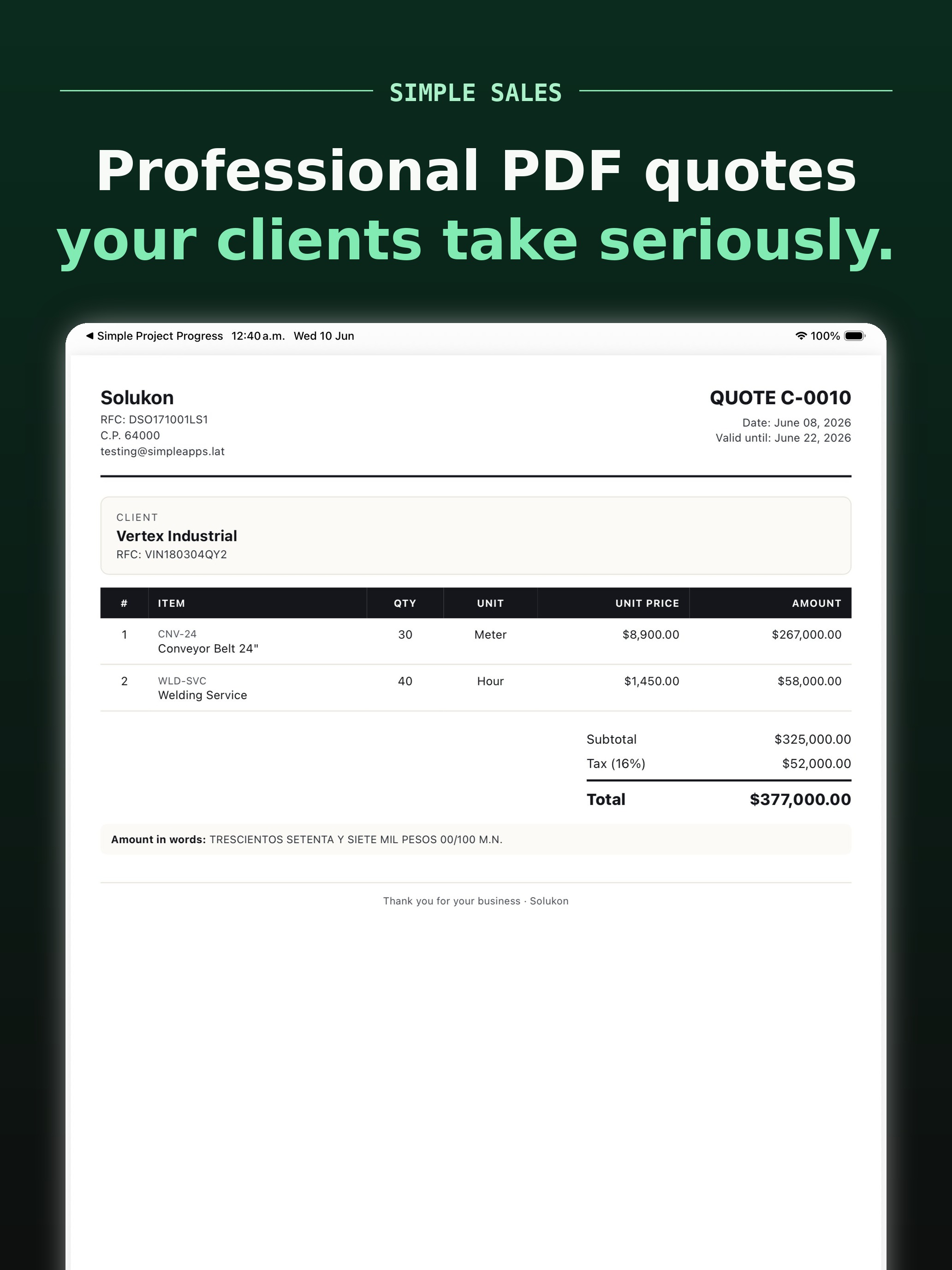 Simple Sales by SimpleApps