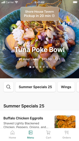 The Shore House Tavern iPhone screenshot 2 - Food & Drink app
