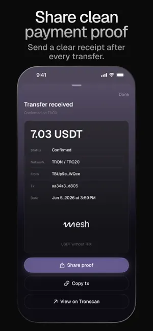Mesh: USDT Wallet screenshot 4