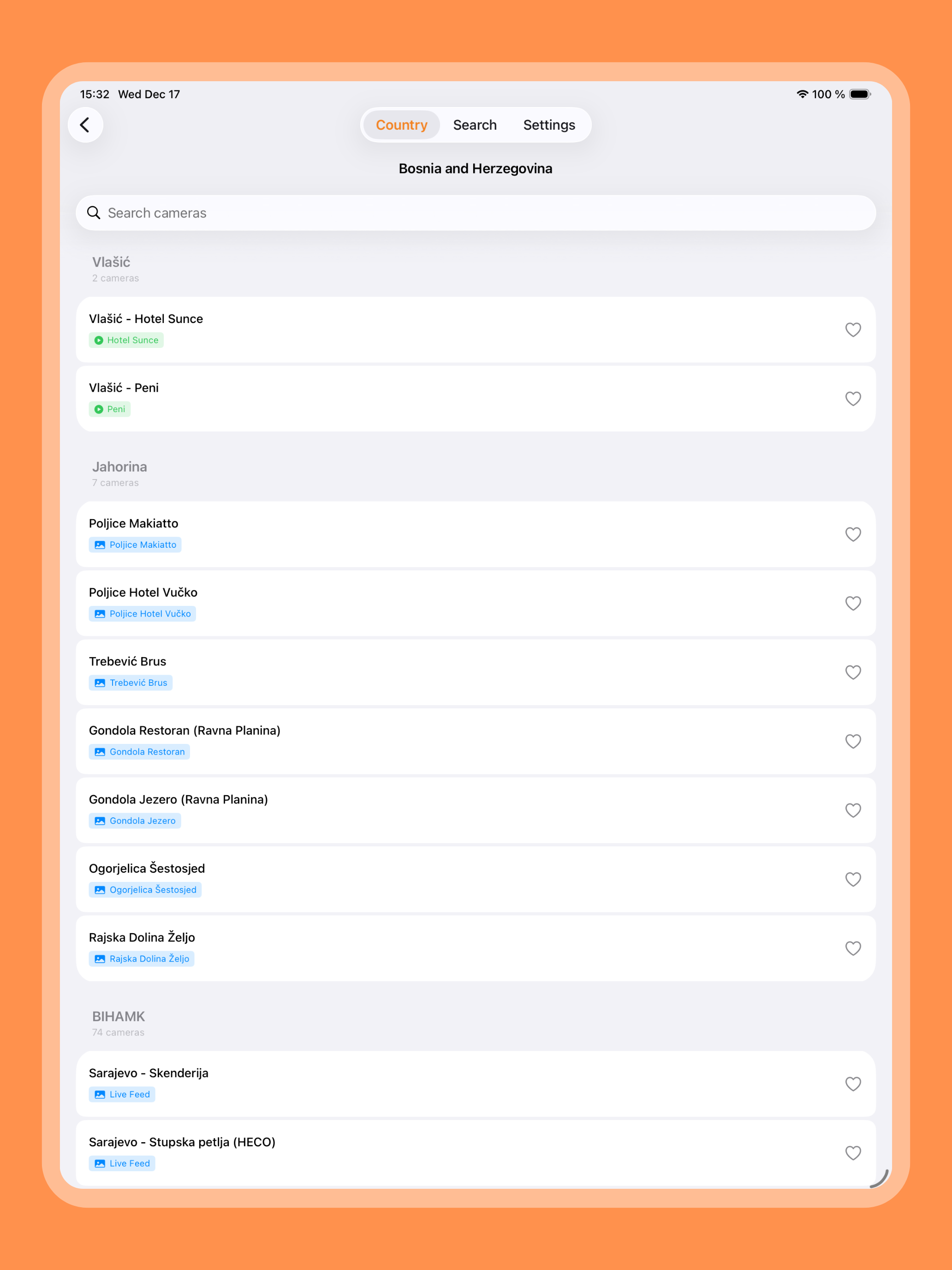 Kamere.app - Live EU Cameras