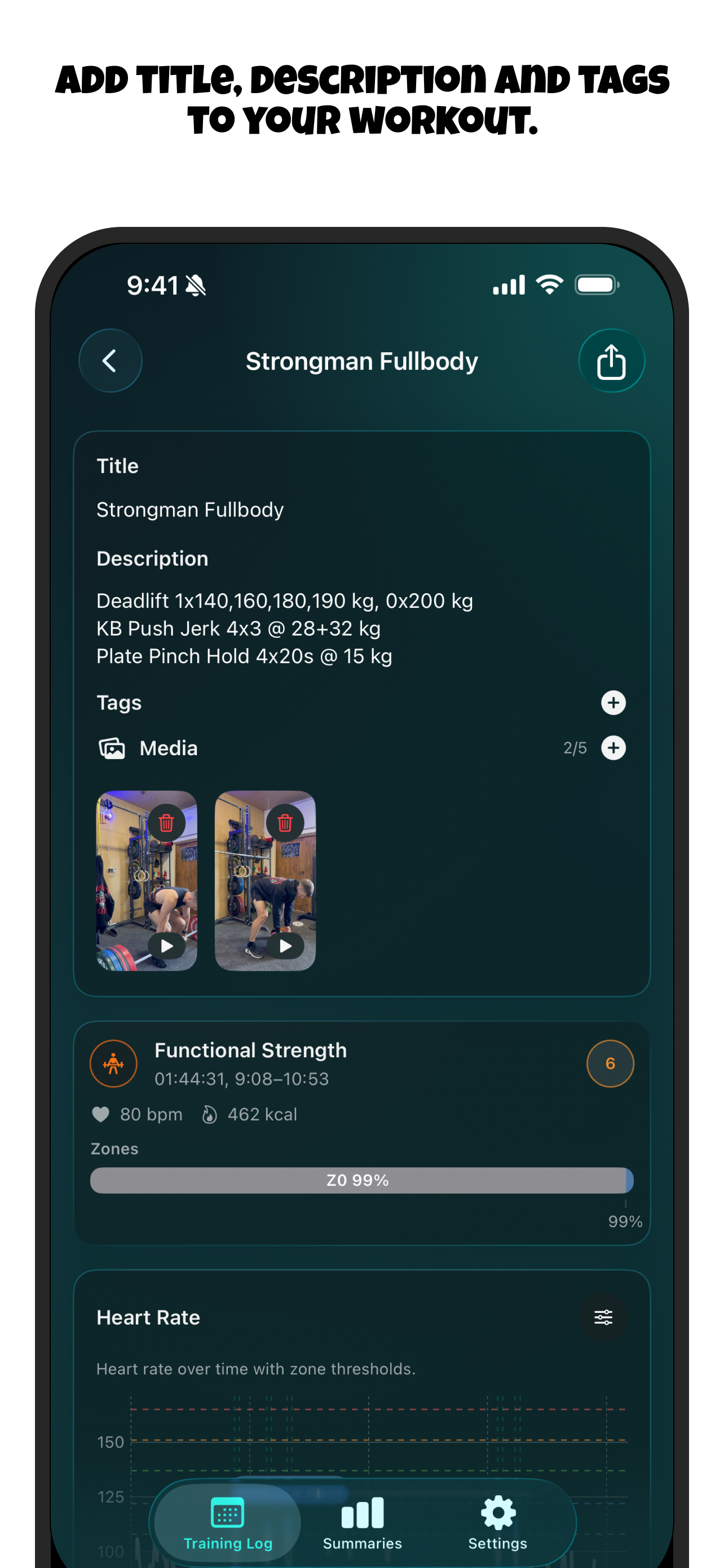Zone Training Log screenshot 7