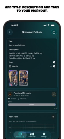 Zone Training Log Screenshot 7 of 8