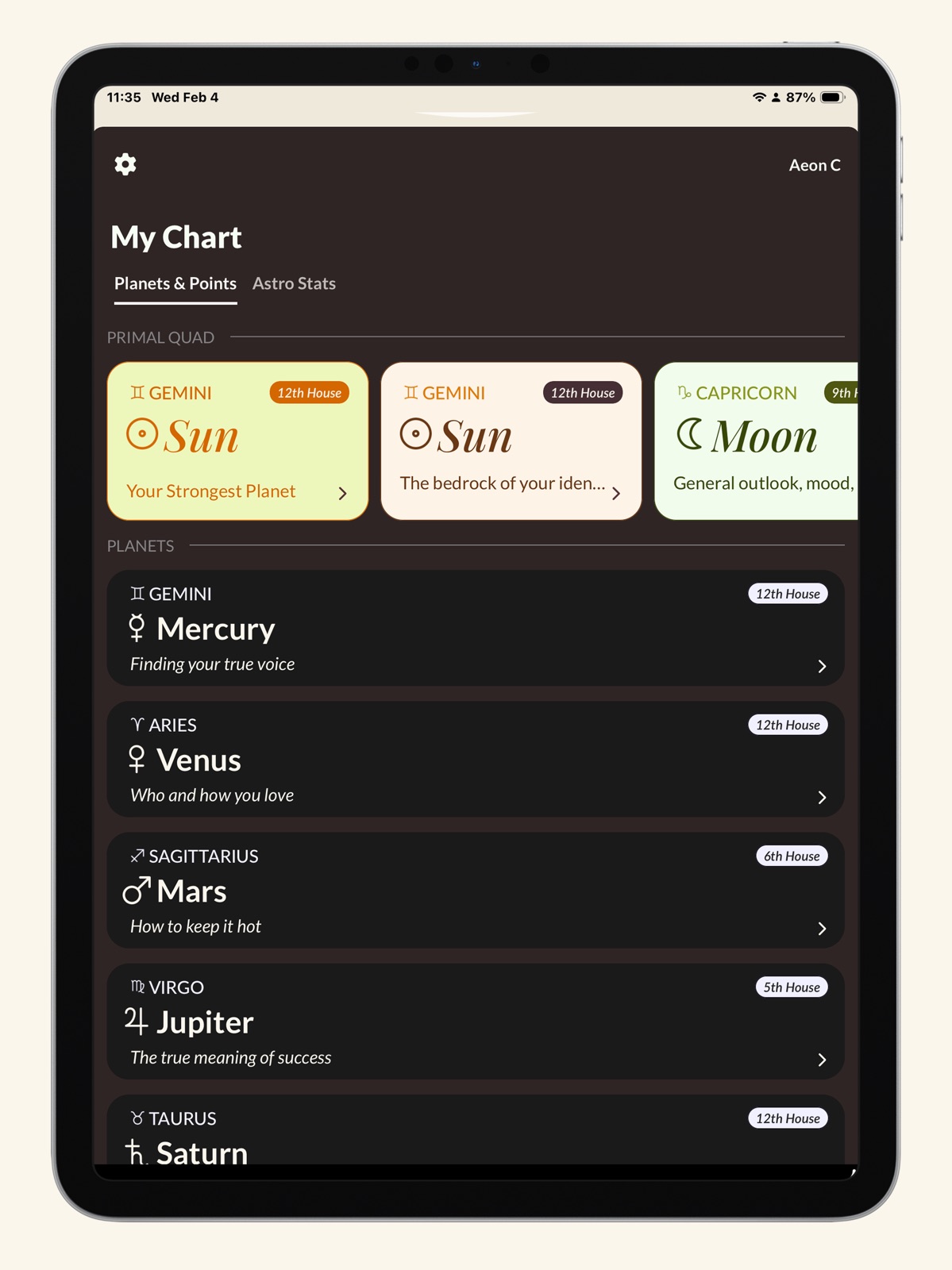 Lila: Astrology for Real Life ipad screenshot 2