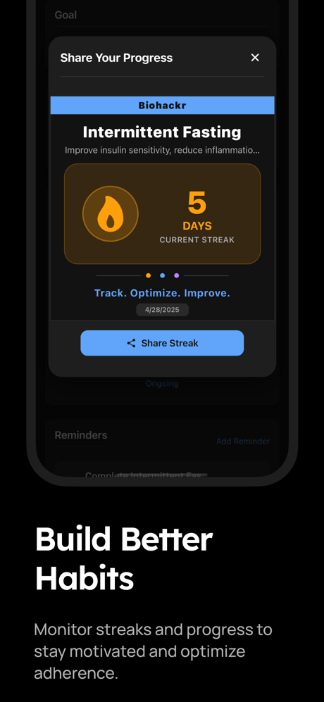 Biohacking Tracker: Biohackr screenshot 6