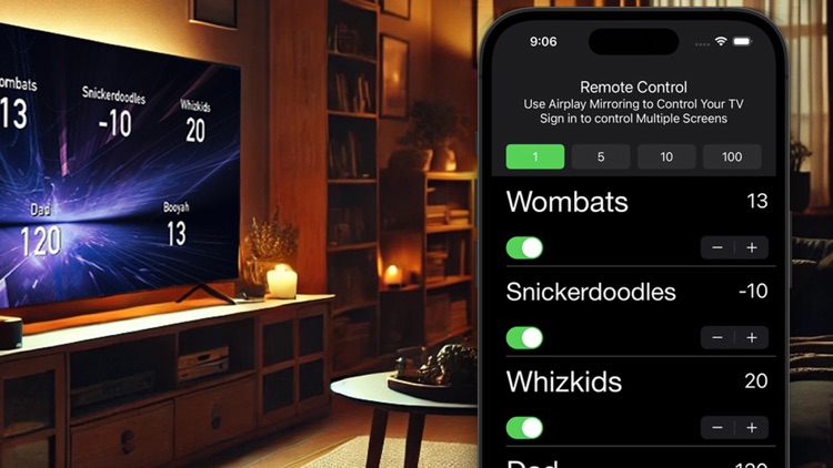 Living Room Scoreboard