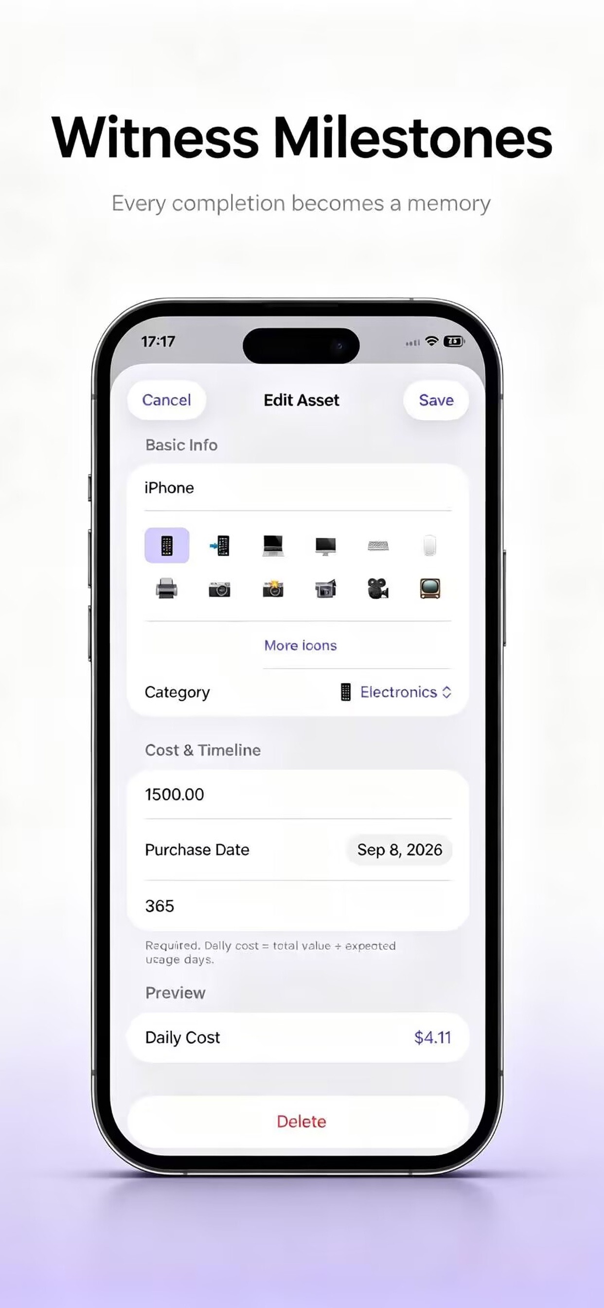 Screenshot 5 of Sunkit Cost Tracker