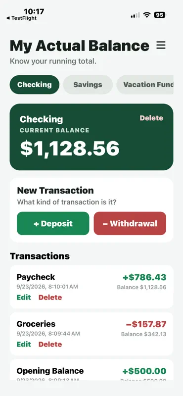 My Actual Balance screenshot 1 of 5