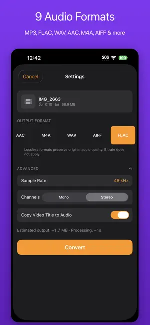 LudyVAC - Video to Audio screenshot 2
