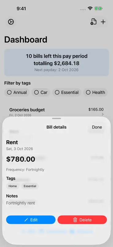 BillTracker screenshot 6 of 8
