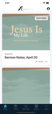 Shoreline.Church iPhone screenshot