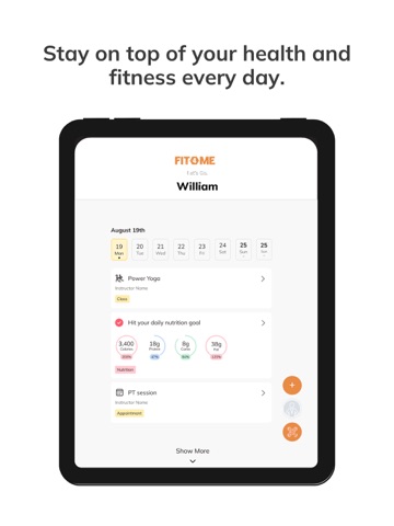 FIT4ME iPad screenshot