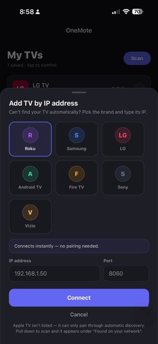 OneMote — Universal TV Remote Screenshot 9 of 9
