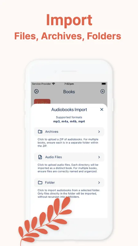 BookPlayer: MP3/M4B/M4A/MP4 screenshot 4 of 7