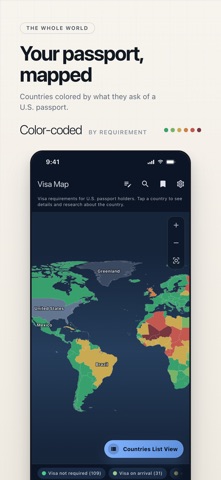 Visa-Free Countries & Entry Screenshot 1 of 5