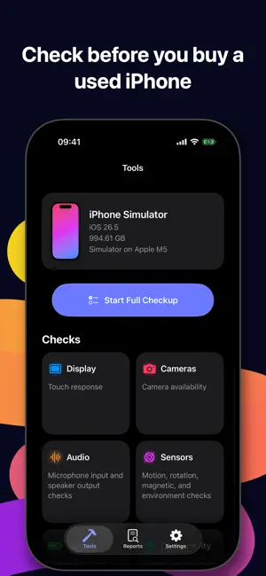 iCheckup: Hardware Test screenshot 1