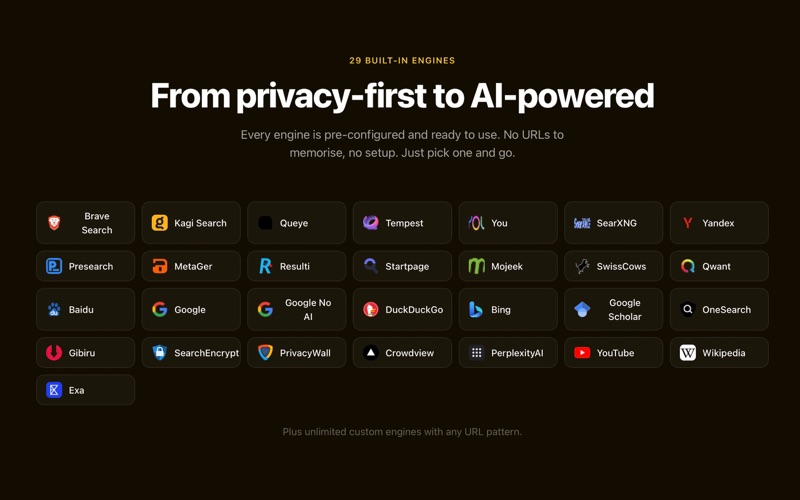 Screenshot #2 pour Moteurs de recherche Safari