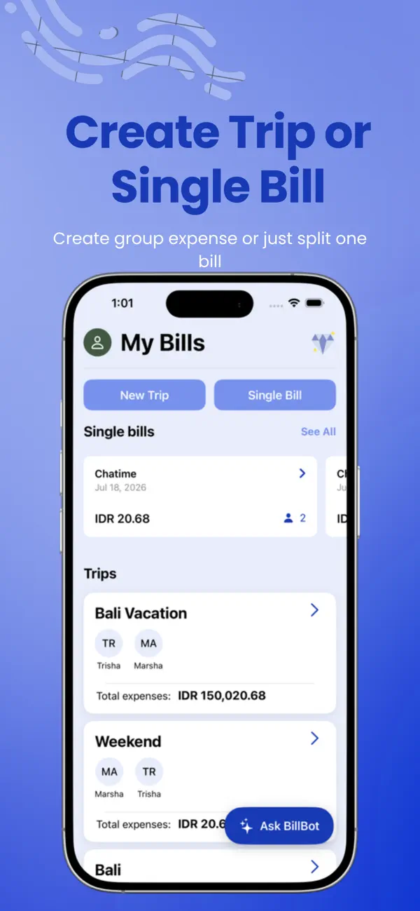 Screenshot #2 pour BillBro: Split Bills for Trips