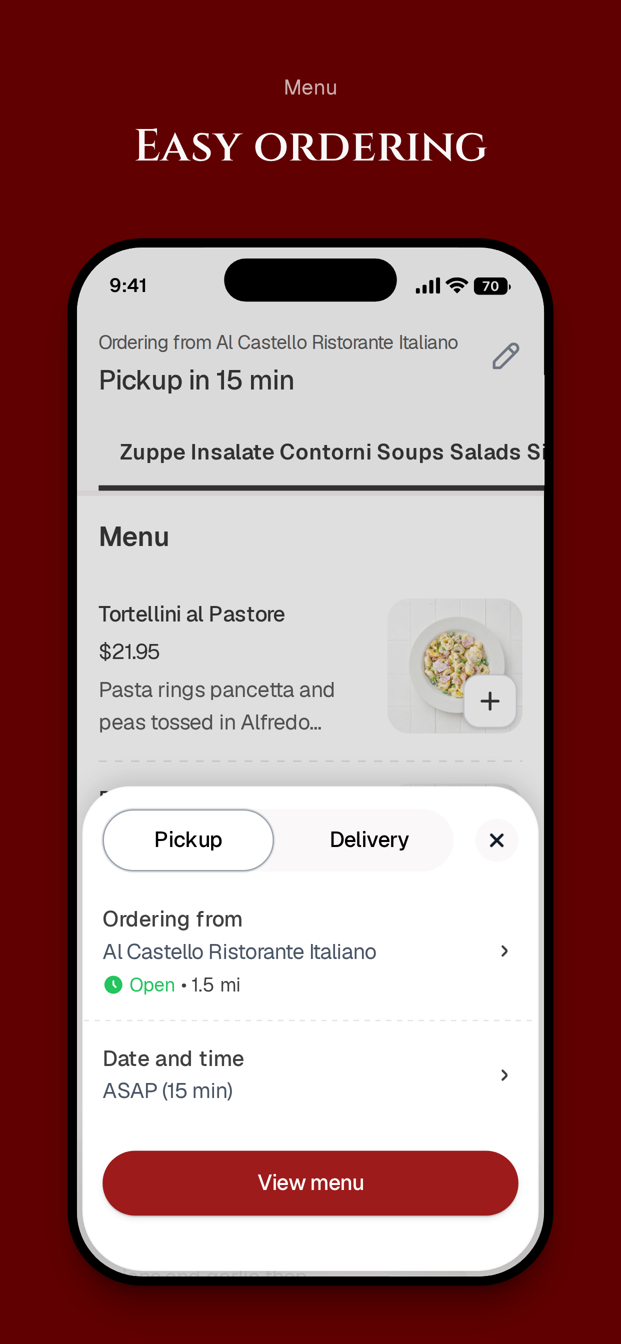 Al Castello Ristorante Italian screenshot 3