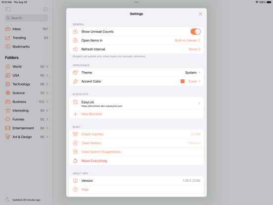 Den for RSS iPad screenshot 9 - News app
