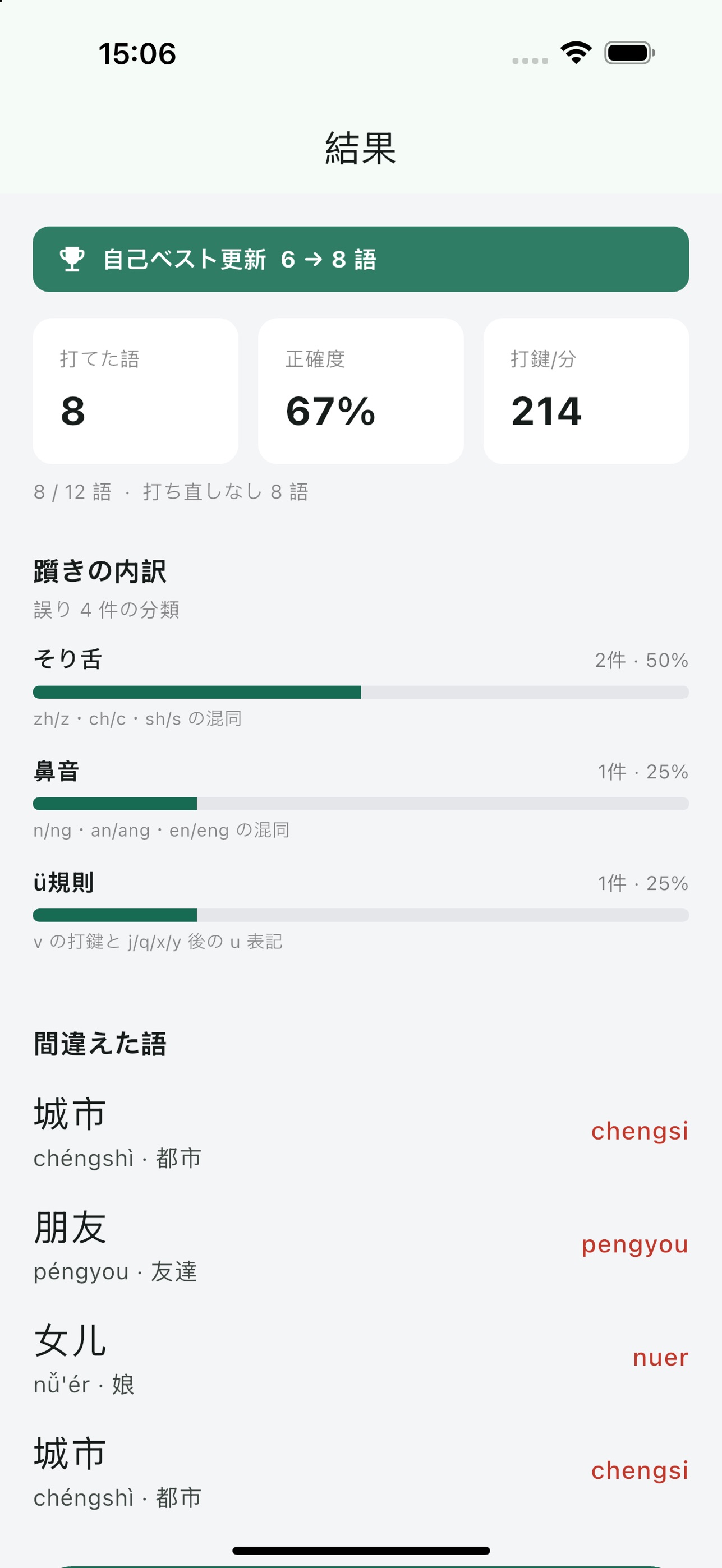Screenshot 1 of ピンダ｜中国語ピンイン入力練習