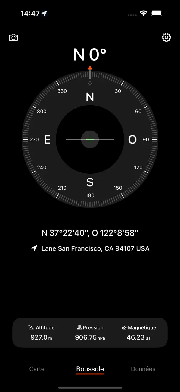 Screenshot #1 pour Compass Pro - Altimètre GPS