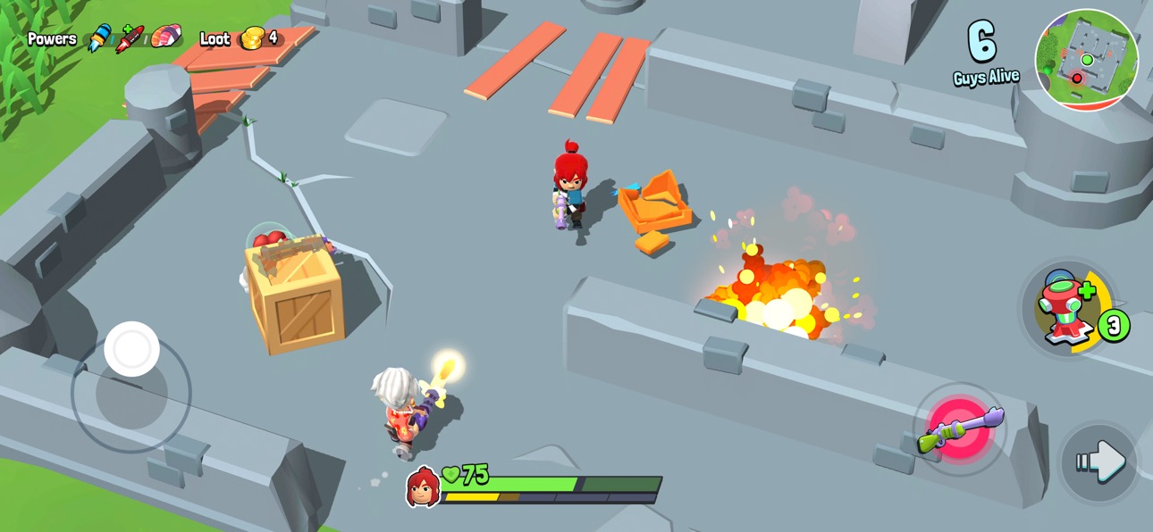 Battle Guys : Royale iOS Mod IPA screenshot 1 - iOS game interface