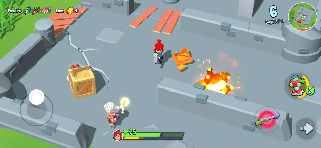 Battle Guys : Royale iOS Mod IPA screenshot 1 - iOS game interface